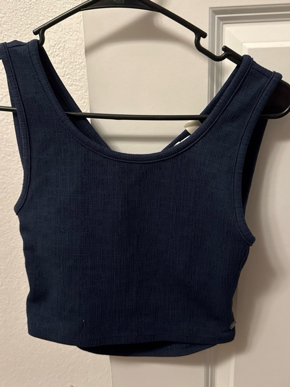 Roxy Navy Linen Feel Strappy Back Tank Top